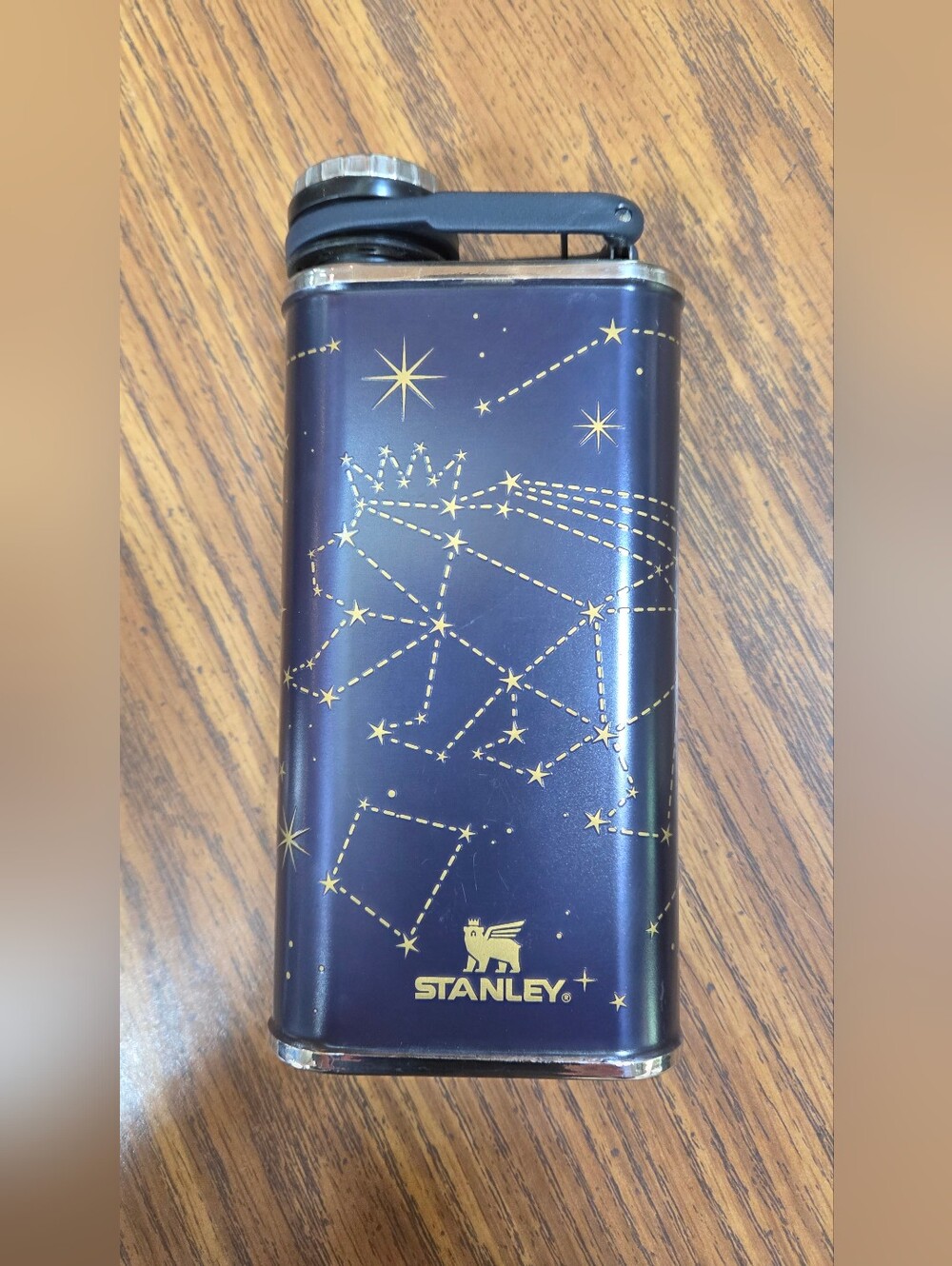 Stanley Deep Blue Travel Flask with Gold Constellation Accents